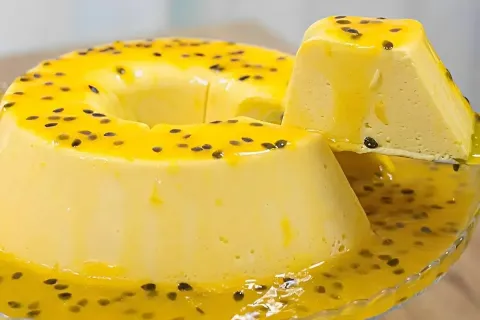 Pudim de maracujá que não vai ao forno delicioso cremoso e r