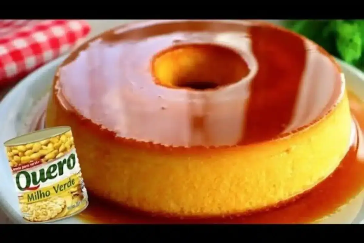 Pudim de milho cremoso muito leve e saboroso, aquela sobreme