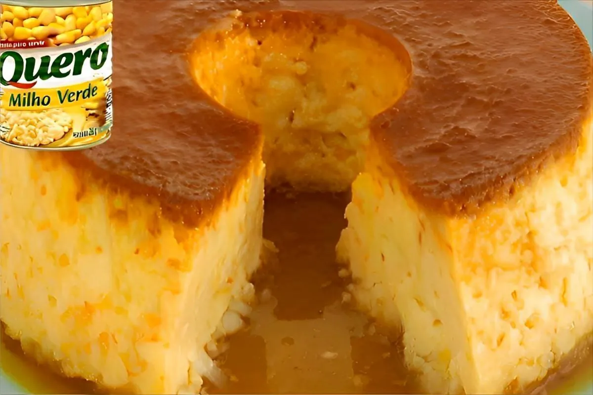 Pudim de milho de latinha uma sobremesa deliciosa com sabor