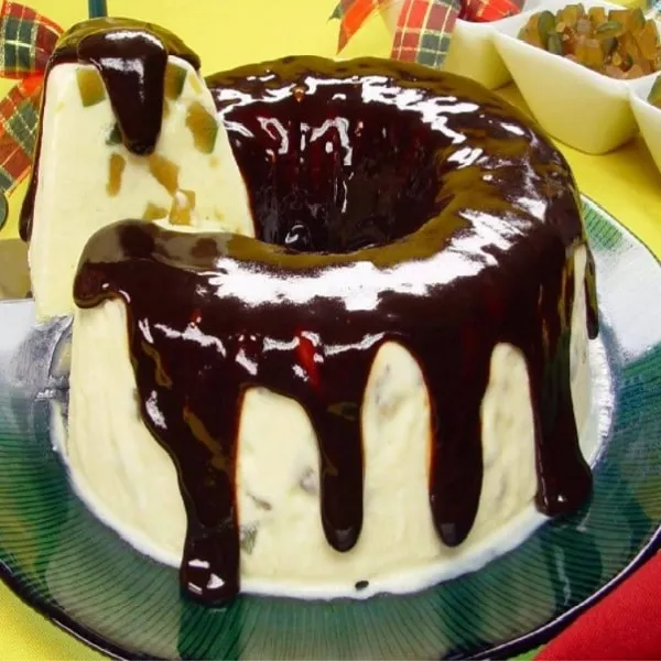 Pudim de Sorvete Para o Natal