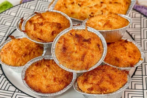 Queijadinha cremosa que rende muito, perfeita para o seu faç