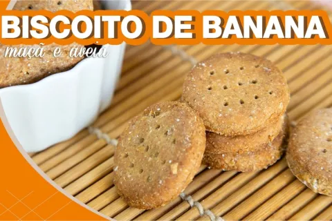 Receita de biscoito de banana, maçã e aveia sem açúcar, a op