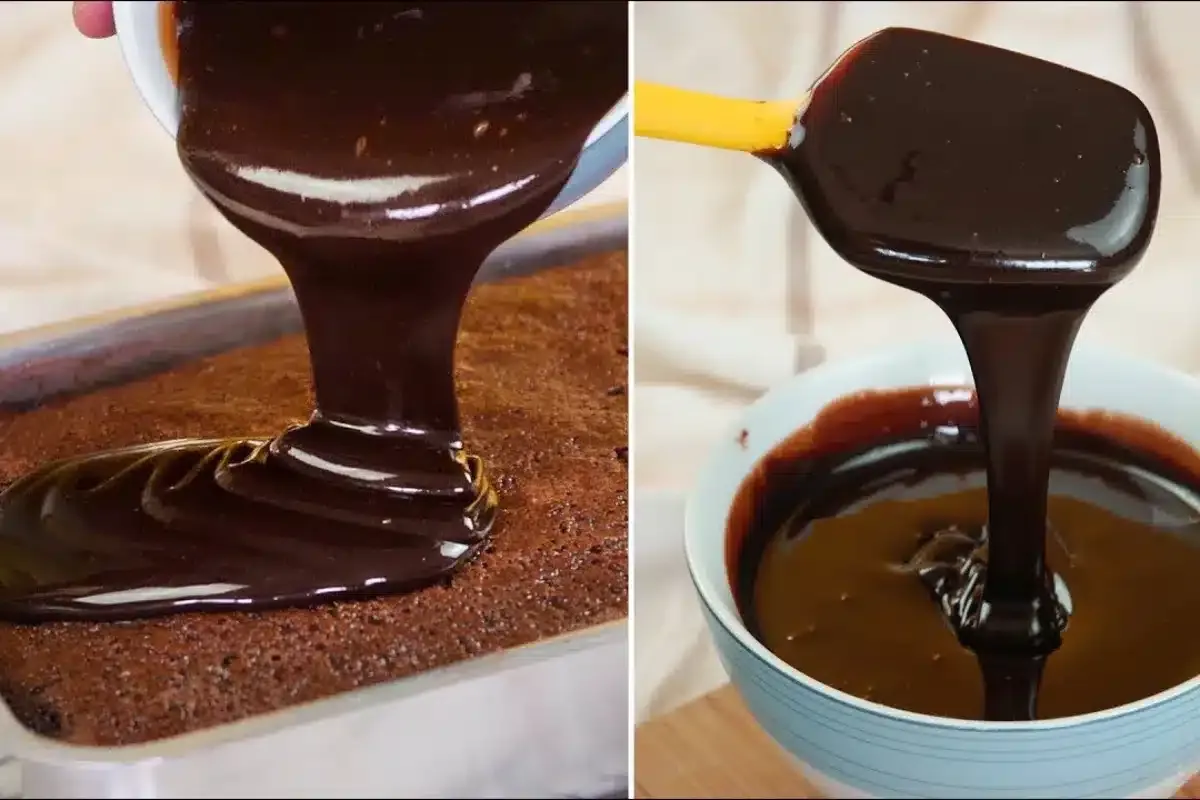 Receita de cobertura de chocolate que não fica muito e não e