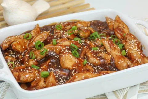 Receita de frango teriyaki suculento e gostoso igual de rest