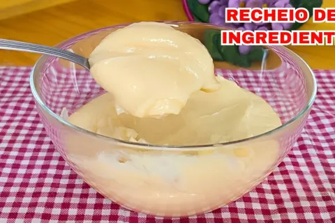 Recheio de 2 ingredientes cremoso e firme, uma receita corin