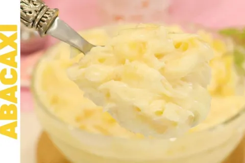 Recheio de abacaxi com 4 leites: super cremoso e estruturado