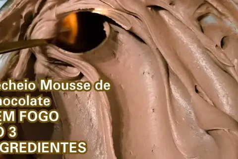 Recheio de chocolate feito sem ir ao fogo no estilo mousse b