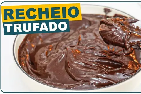 Recheio de chocolate trufado bem cremoso e aveludado, para d