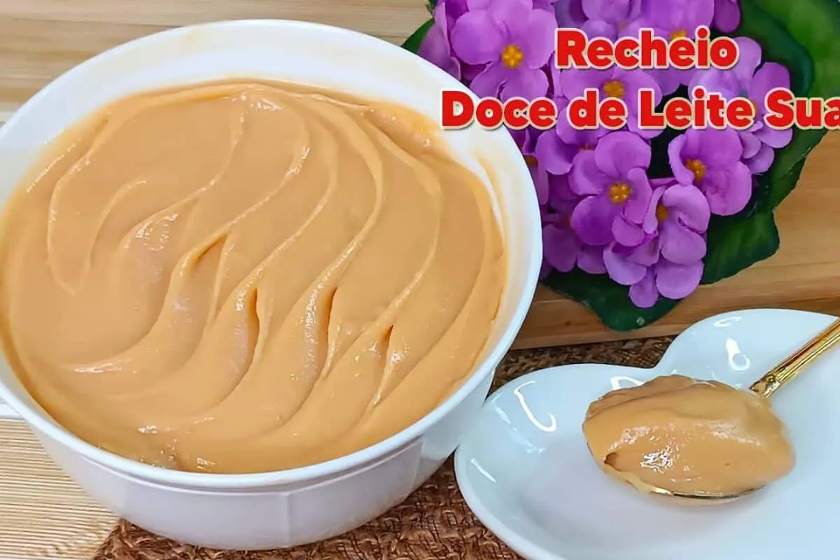 Recheio de doce de leite suave cremoso e estruturado para bo