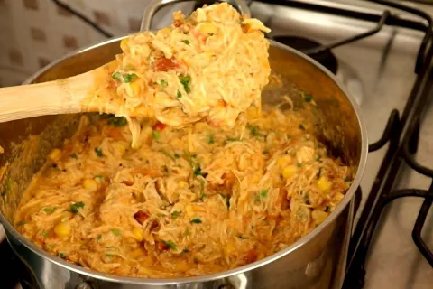 Recheio de frango cremoso para tortas lasanhas e macarrão