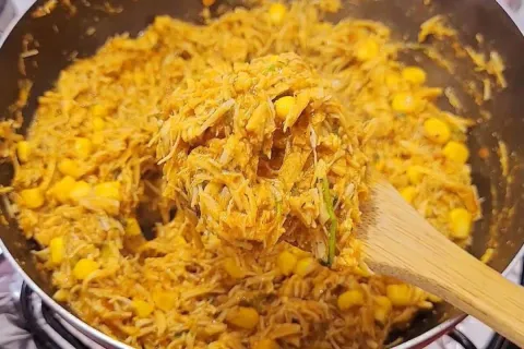 Recheio de frango cremoso super fácil e bem temperado, para 