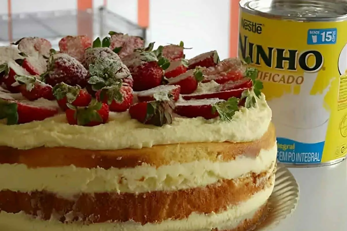 Recheio de Leite Ninho para bolos tortas pavês e outras sobr