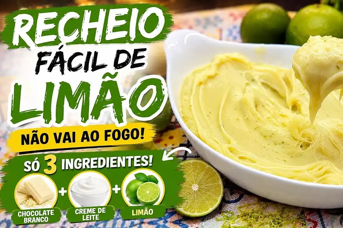 Recheio de limão que não vai ao fogo, para você rechear os s