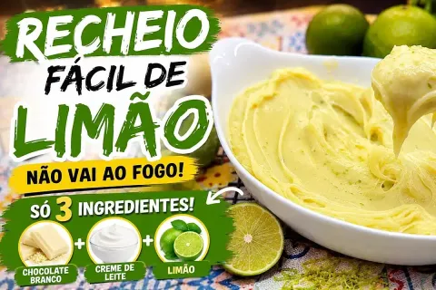 Recheio de limão que não vai ao fogo, para você rechear os s