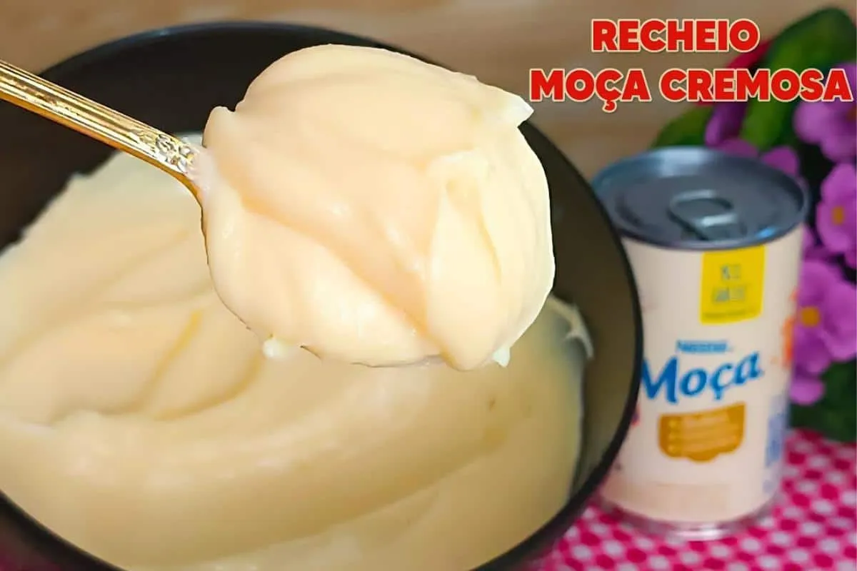 Recheio moça cremosa muito fácil para você fazer bolos e sob