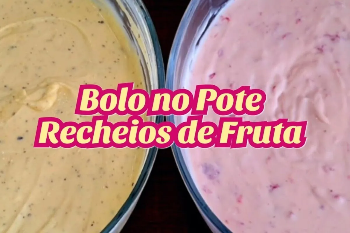 Recheio para bolo de pote nos sabores morango e maracujá que