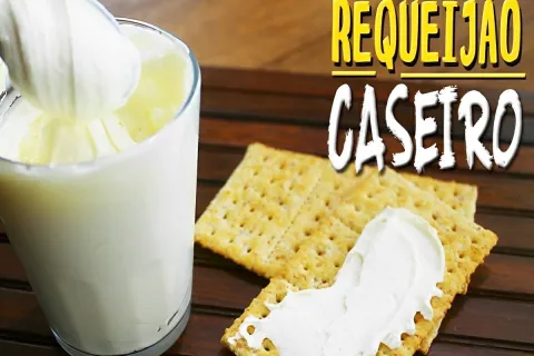 Requeijão caseiro cremoso feito com 3 ingredientes igual ao 