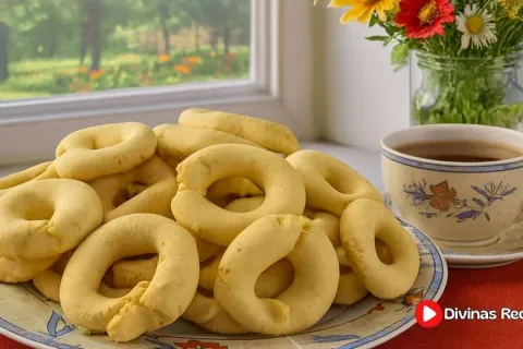 Rosquinhas caseiras que derretem na boca para servir com aqu
