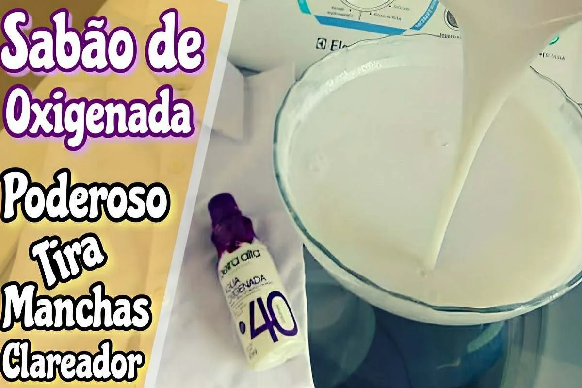 Sabão de água oxigenada caseiro o mais poderoso removedor de