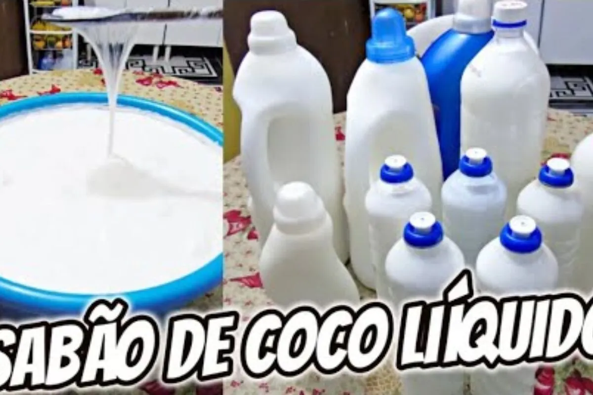 Sabão de coco caseiro concentrado para deixar suas roupas ai