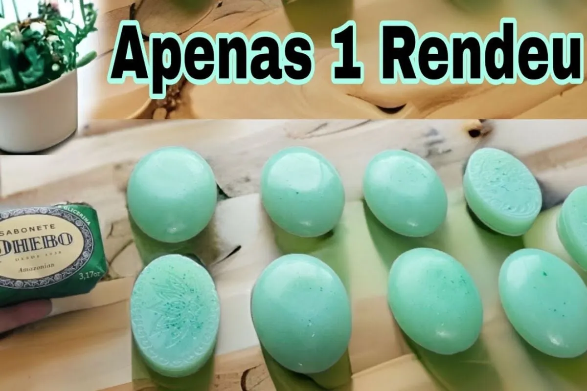 Sabonete caseiro fácil de fazer que fica perfumado e rende b