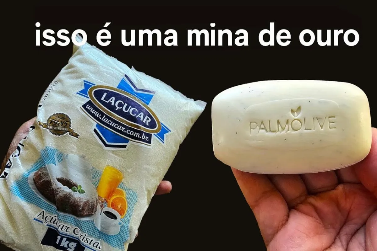 Sabonete líquido caseiro com açúcar e sabonete em barra, ren