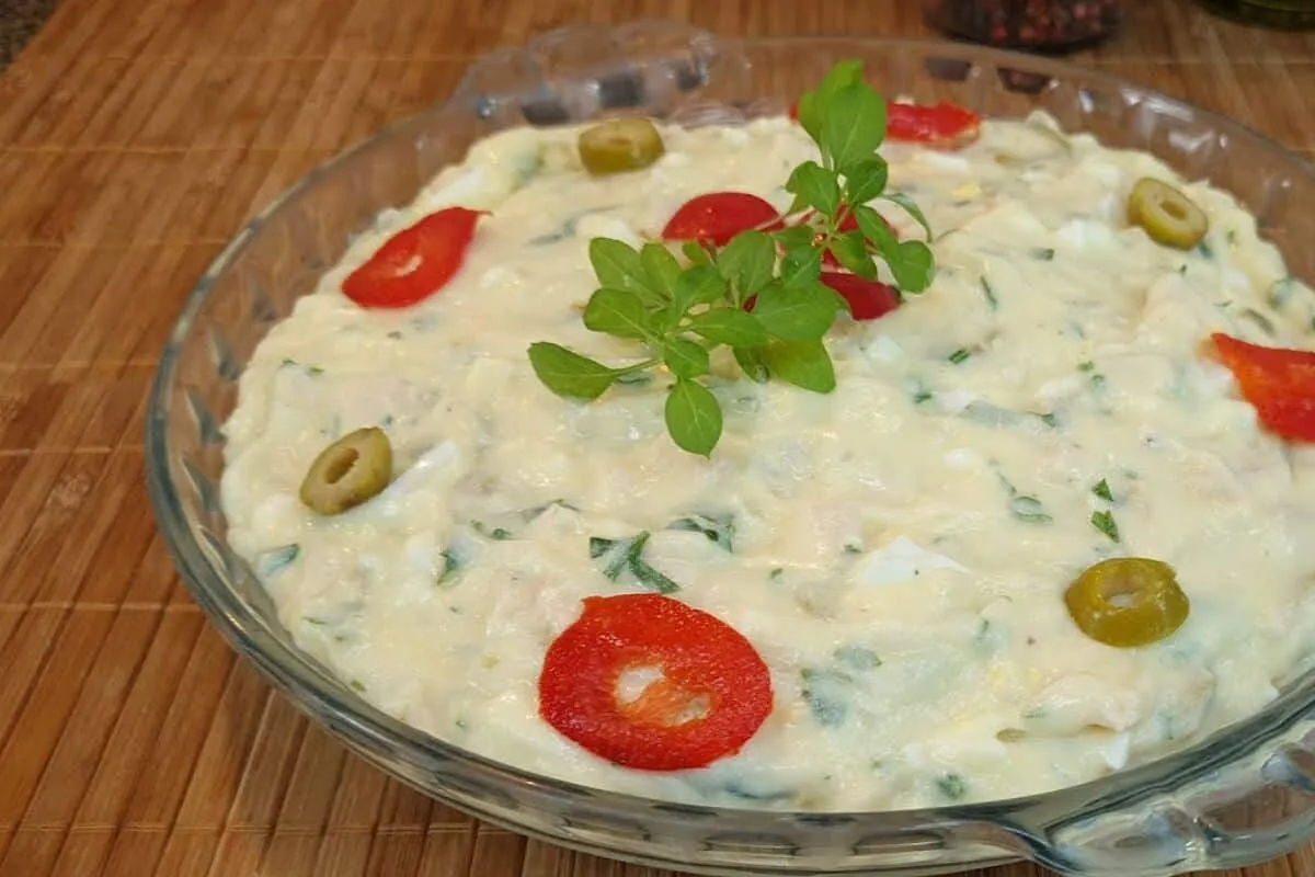 Salada de maionese de palmito super fácil e rápida, um acomp