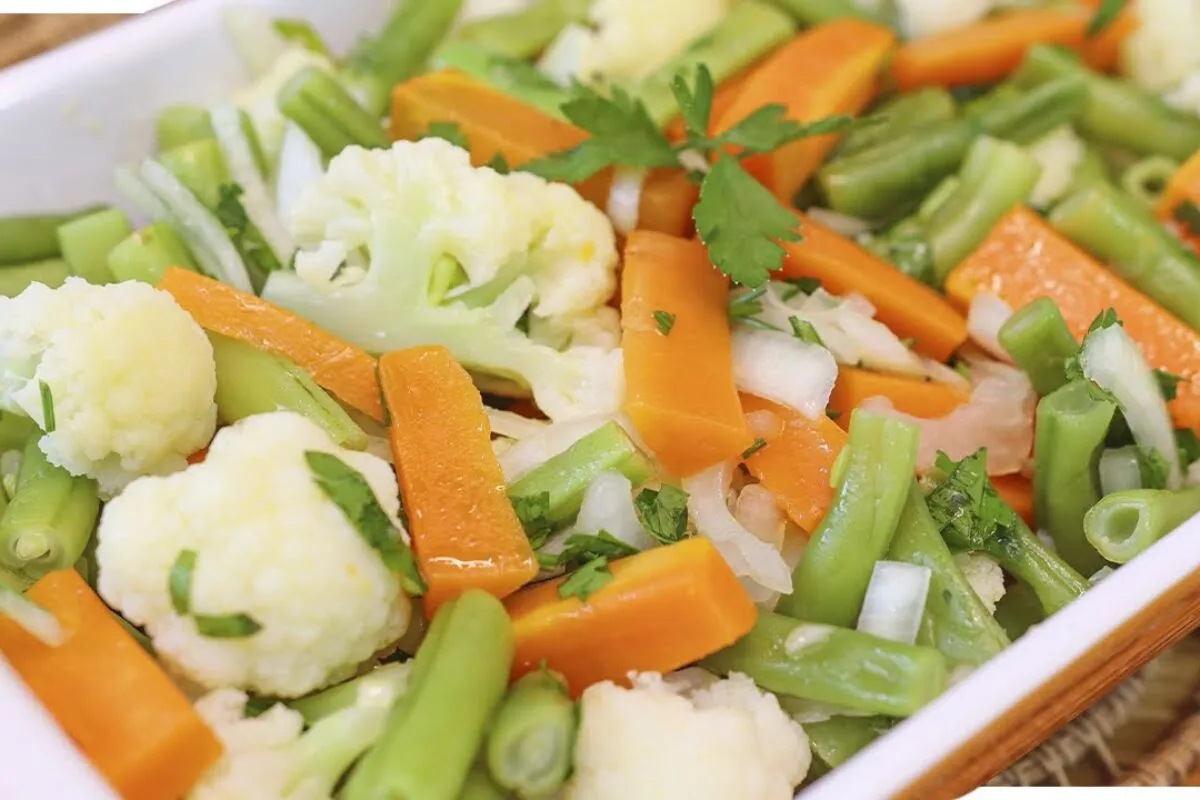 Salada de vagem com tempero especial, saborosa e nutritiva,
