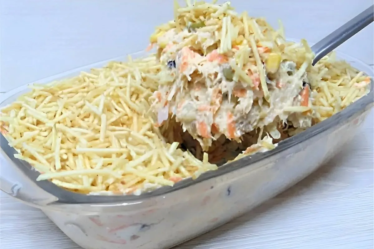 Salpicão de frango fácil e delicioso a entrada perfeita para