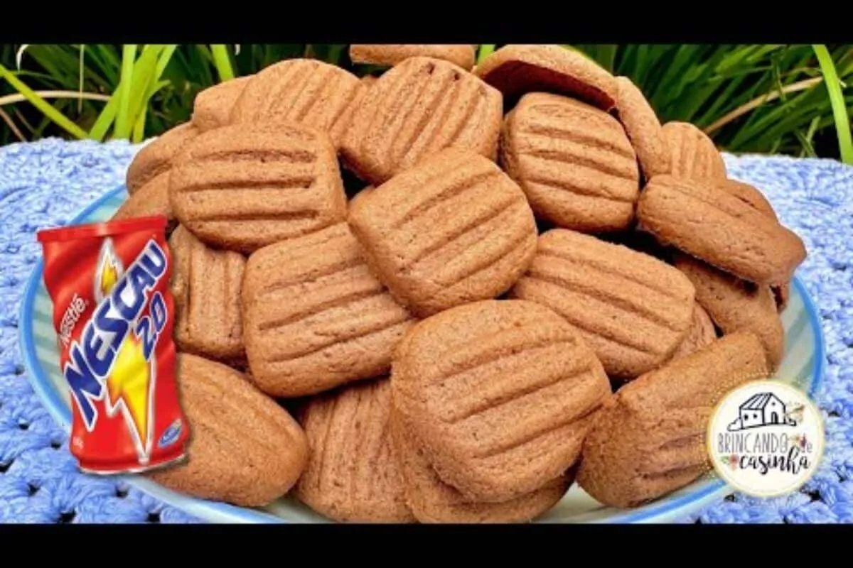 Sequilho de Nescau sem farinha de trigo, um biscoitinho case