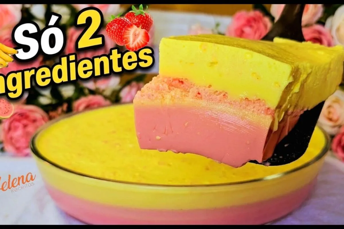 Sobremesa de 2 ingredientes fácil de fazer que fica incrivel