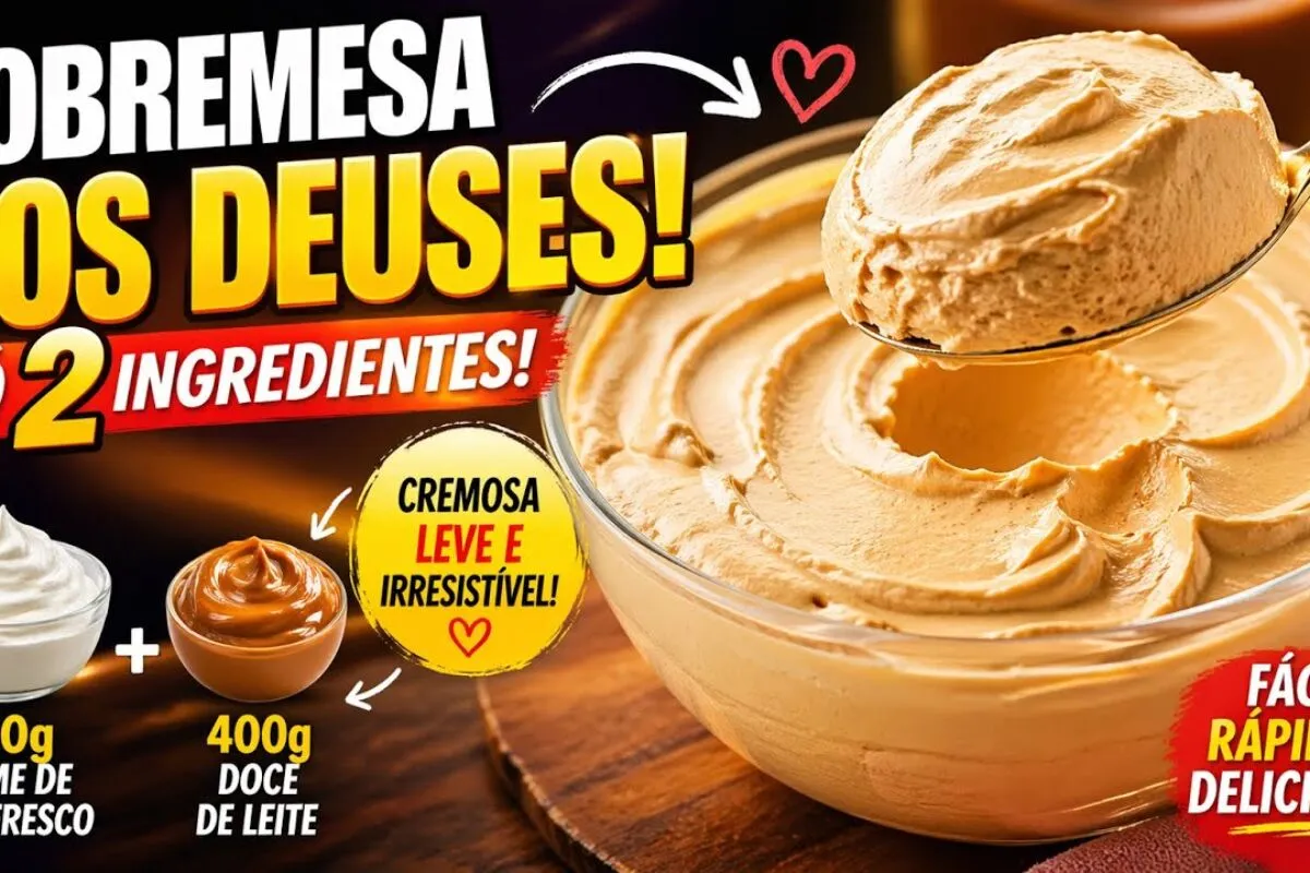 Sobremesa de 2 ingredientes incrivelmente cremosa e irresist