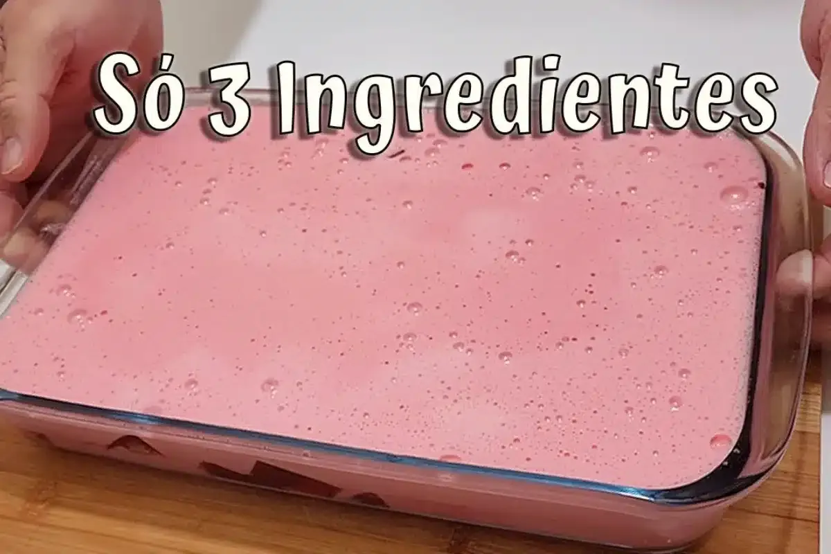 Sobremesa de 3 ingredientes feita com rapidez e economia no