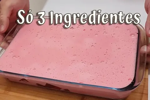 Sobremesa de 3 ingredientes feita com rapidez e economia no 