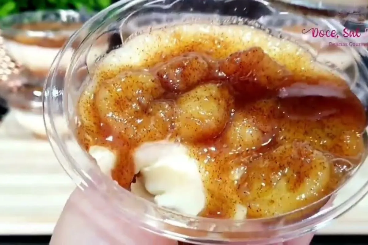 Sobremesa de banana deliciosa e muito fácil de fazer na trav