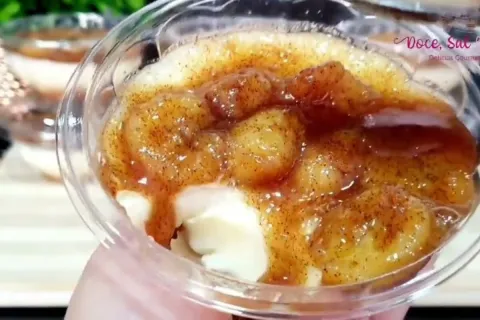 Sobremesa de banana deliciosa e muito fácil de fazer na trav