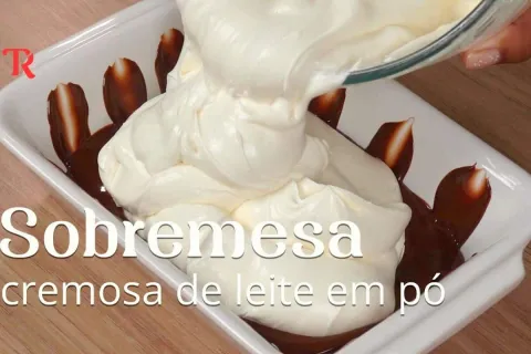 Sobremesa de leite em pó tão fácil de fazer e tão gostosa qu