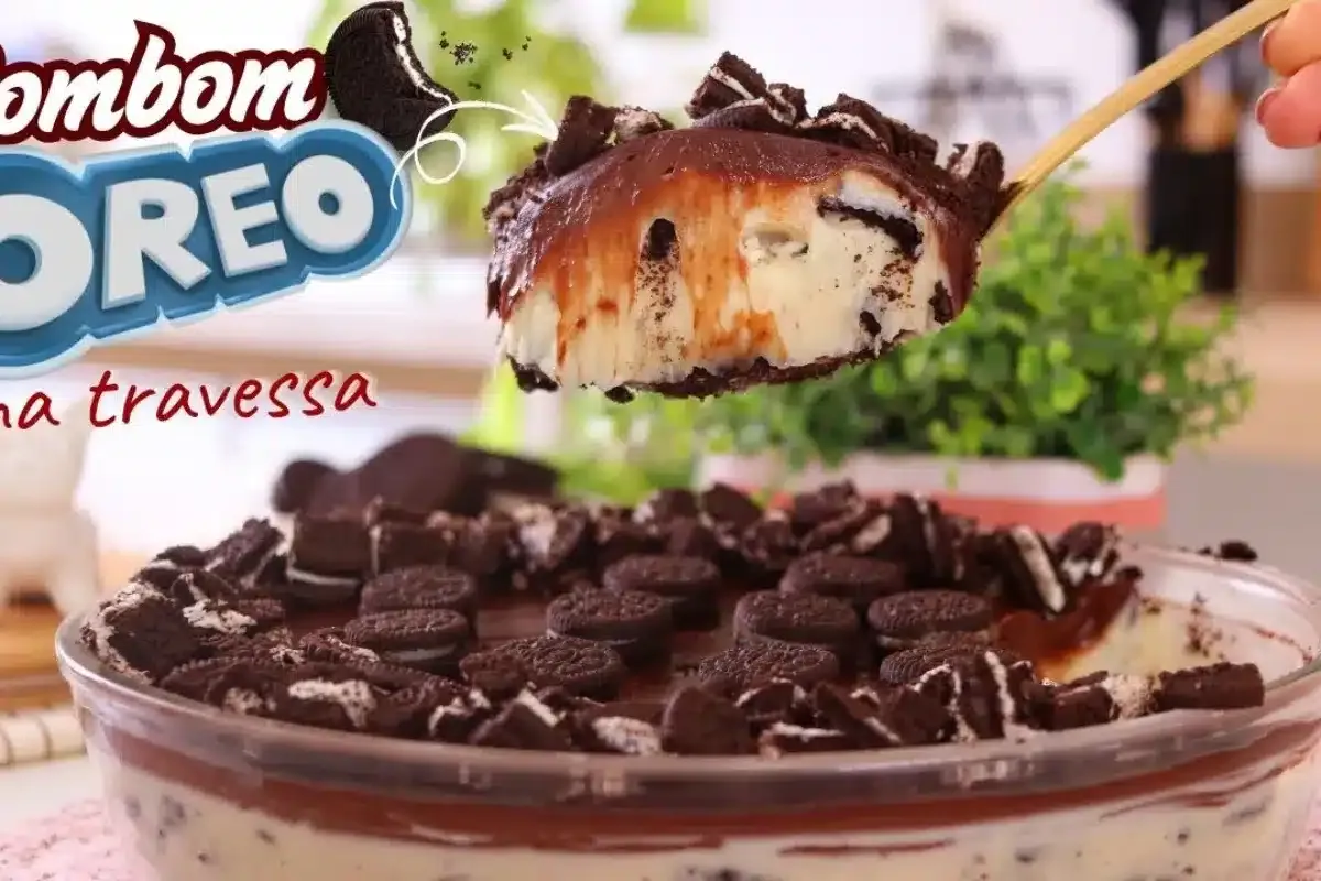 Sobremesa de Oreo deliciosa, super fácil e incrivelmente cre