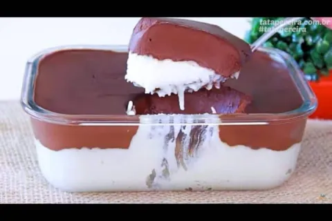 Sobremesa de prestígio feita na travessa, que fica pronta ra