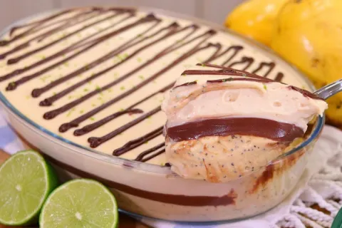 Sobremesa marido gelado, uma delícia com 3 sabores em 1 que 