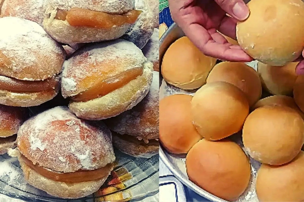 Sonho caseiro com massa leve, macia e recheio que derrete na