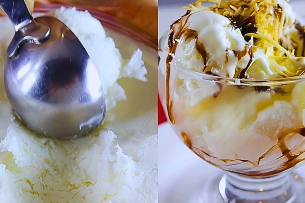 Sorvete de coco caseiro cremoso e delicioso, uma receita sup