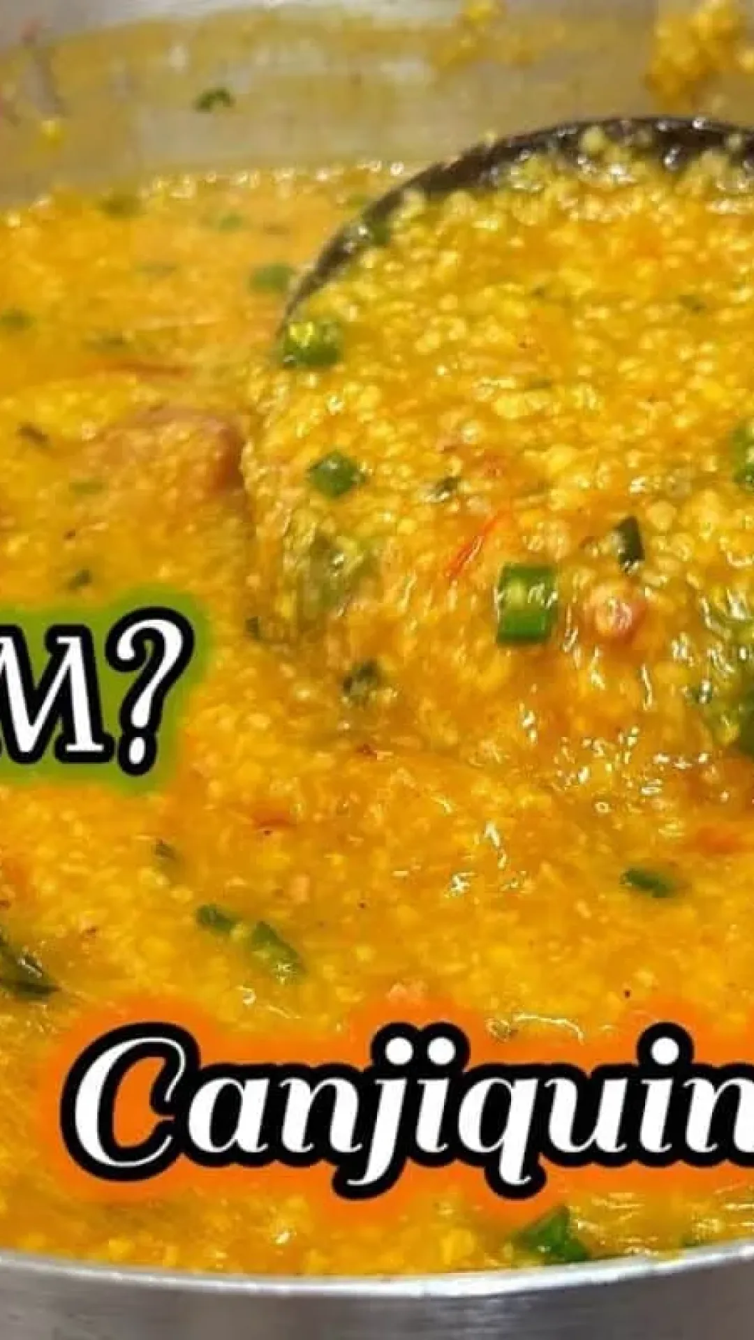 Canjiquinha com pernil, calabresa e bacon, um prato rico em sabores e que sustenta bastante