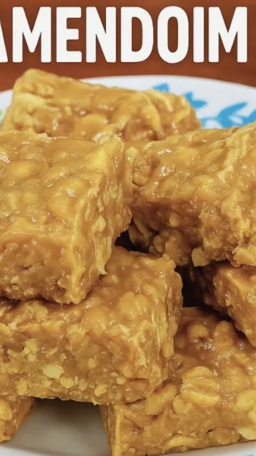 Doce de amendoim, uma receita caseira que fica bem firme para cortar, que todos amam