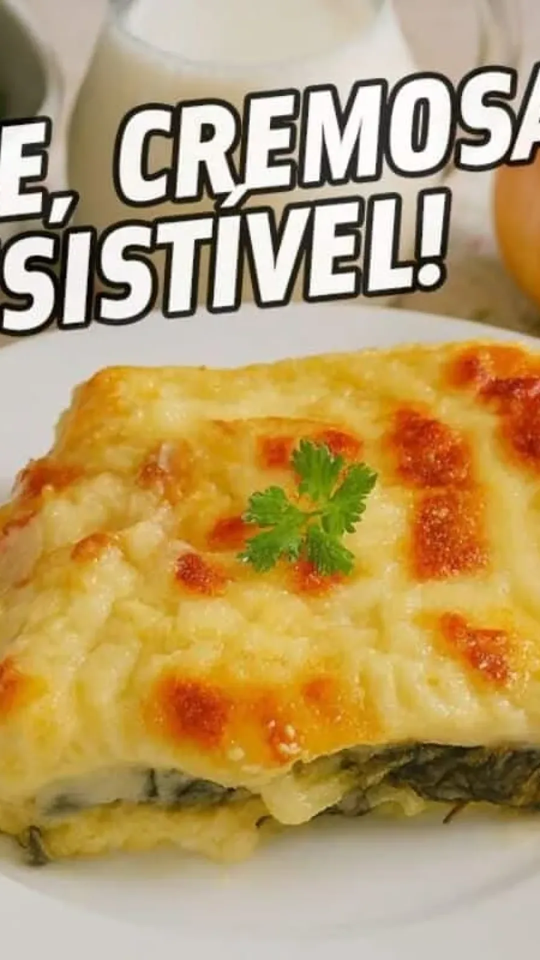 Lasanha de espinafre cremosa: ninguém vai acreditar que essa receita é tão leve e saborosa