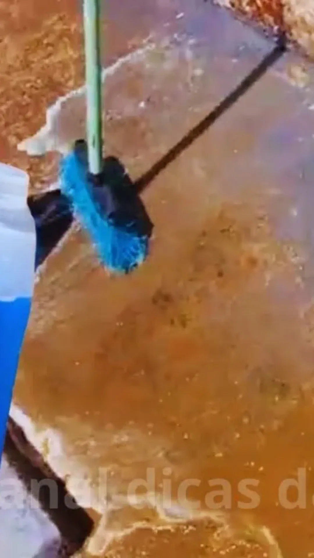 Limpa piso caseiro que tira lodo e limo derretendo toda sujeira grudada