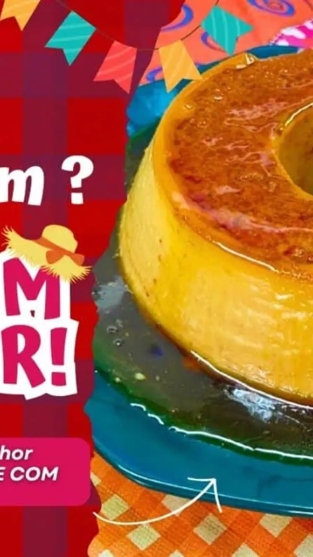 Pudim de doce de leite com paçoca que não fica enjoativo e tem uma cremosidade única para ser a estrela do seu almoço de domingo