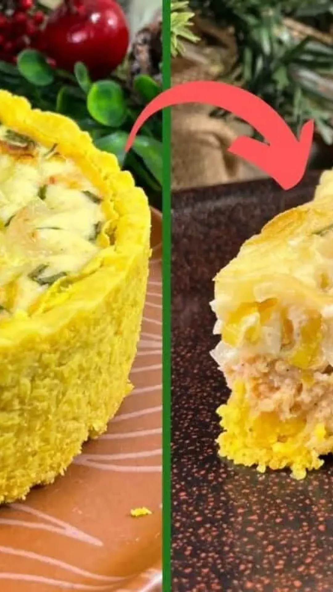 Quiche de frango com alho poró, sem glúten e sem leite, levinha e deliciosa, perfeita para o lanche