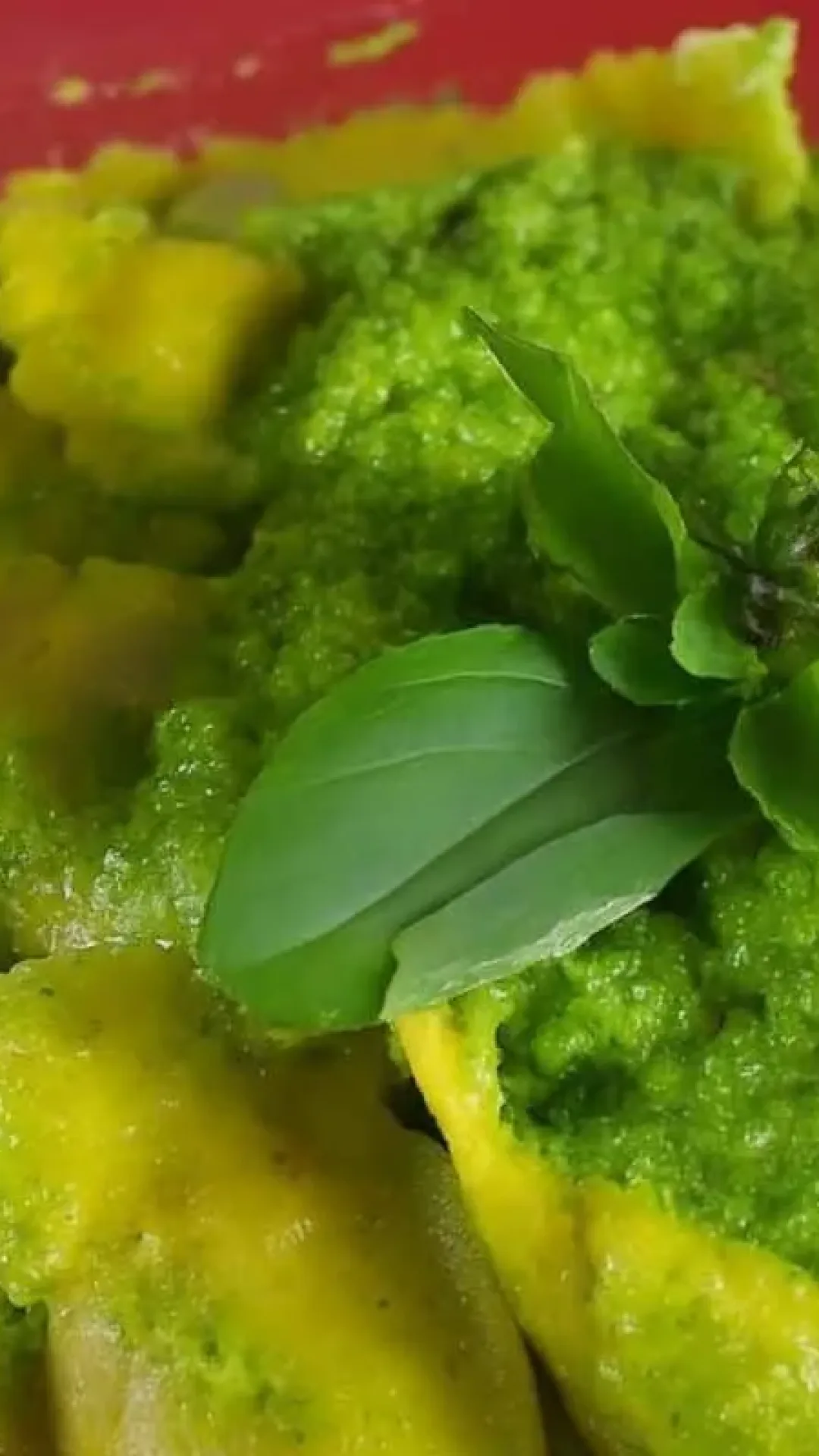 Ravioli com pesto de brócolis simples e delicioso para um almoço leve e saboroso