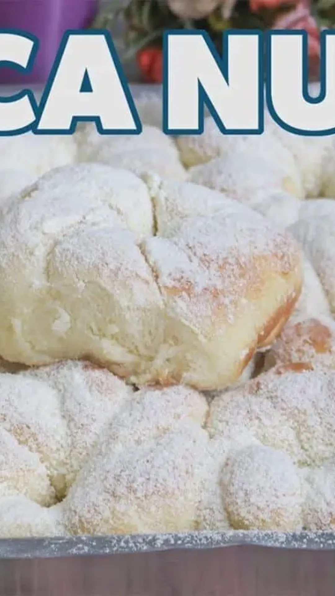 Rosca nuvem de leite ninho fofinha e úmida que derrete na boca para o seu café da manhã
